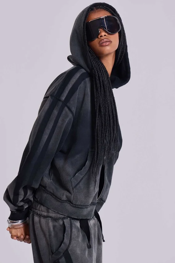 Sweat à capuche Monster Hoodie ample et sportif gris