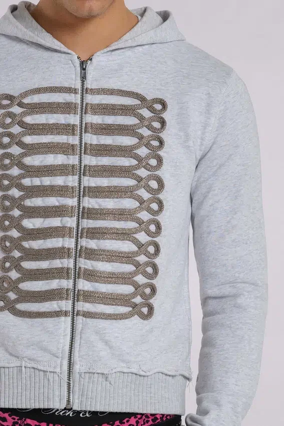 Sweat à capuche « Monster Hoodie » gris chiné