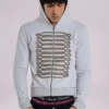 Sweat à capuche « Monster Hoodie » gris chiné