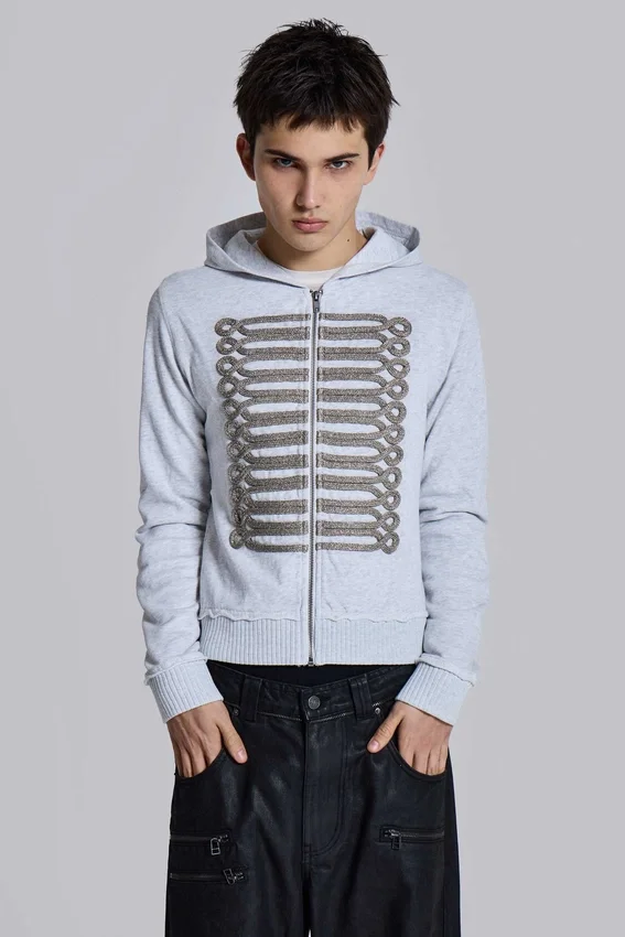 Sweat à capuche « Monster Hoodie » gris chiné