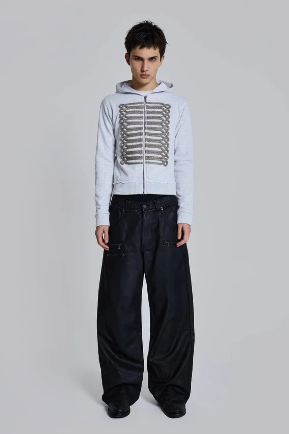 Sweat à capuche « Monster Hoodie » gris chiné