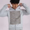 Sweat à capuche « Monster Hoodie » gris chiné