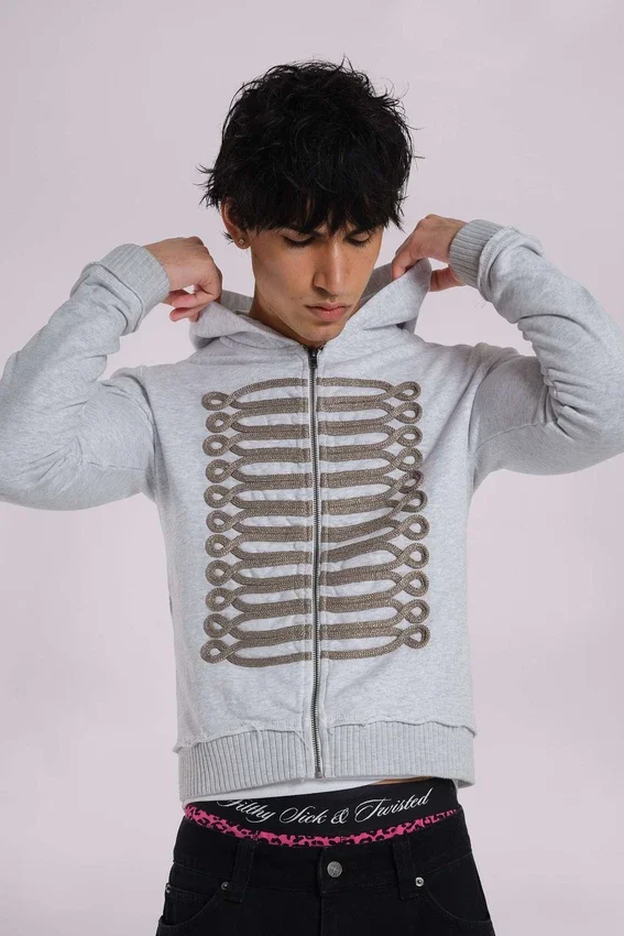 Sweat à capuche « Monster Hoodie » gris chiné