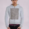 Sweat à capuche « Monster Hoodie » gris chiné