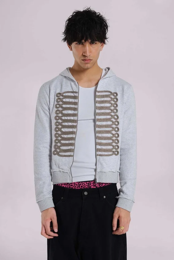 Sweat à capuche « Monster Hoodie » gris chiné