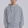Sweat à capuche Monster Hoodie oversize gris chiné