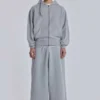 Sweat à capuche Monster Hoodie oversize gris chiné