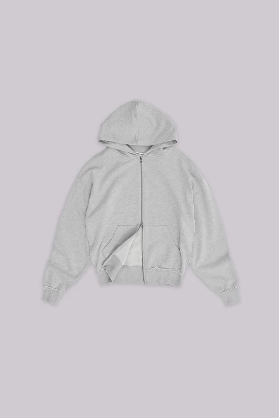 Sweat à capuche Monster Hoodie oversize gris chiné