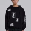 Sweat à capuche noir Devoted Patch