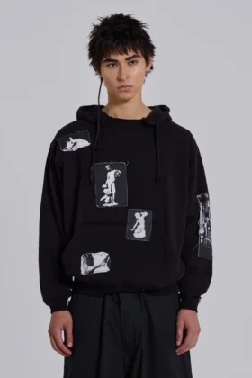 Sweat à capuche noir Devoted Patch