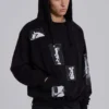 Sweat à capuche noir Devoted Patch