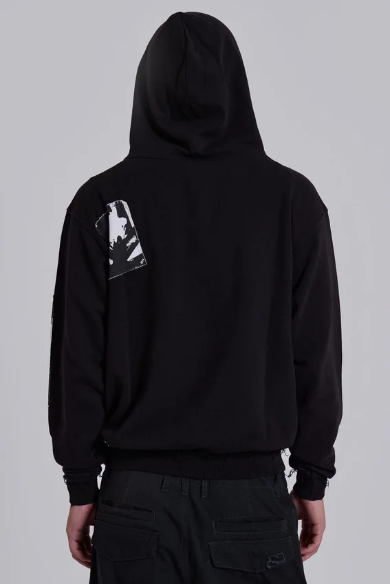 Sweat à capuche noir Devoted Patch
