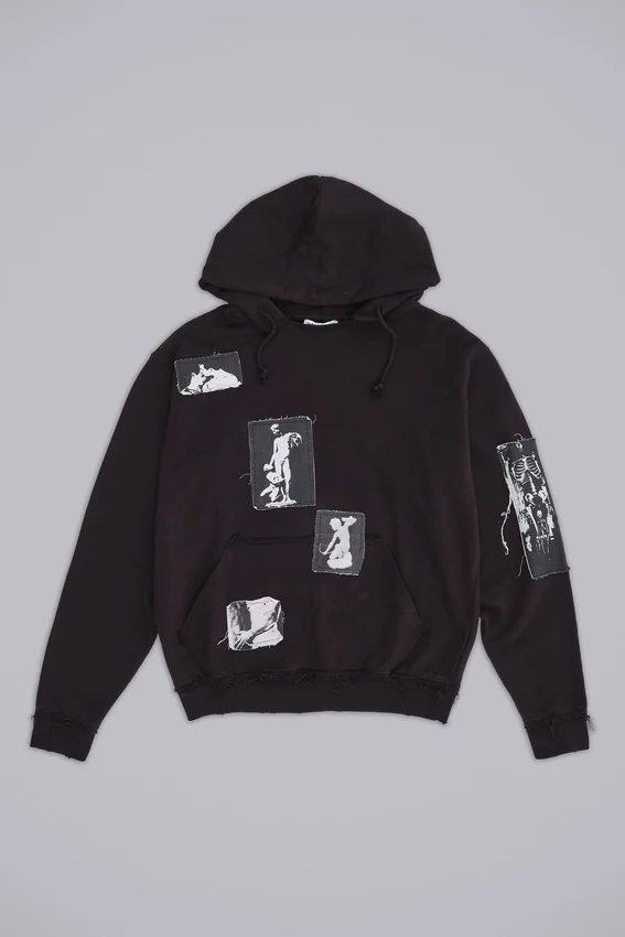 Sweat à capuche noir Devoted Patch