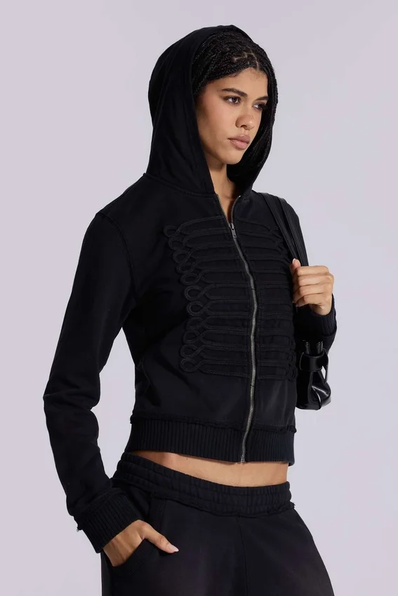 Sweat à capuche noir « Military Monster Hoodie »