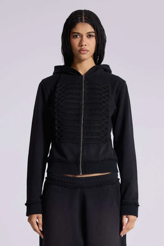 Sweat à capuche noir « Military Monster Hoodie »