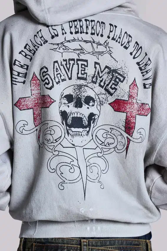 Sweat à capuche oversize « Save Me »