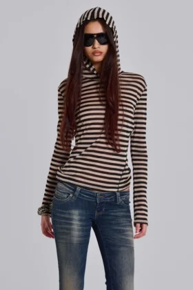 Sweat à capuche Stripe Mist