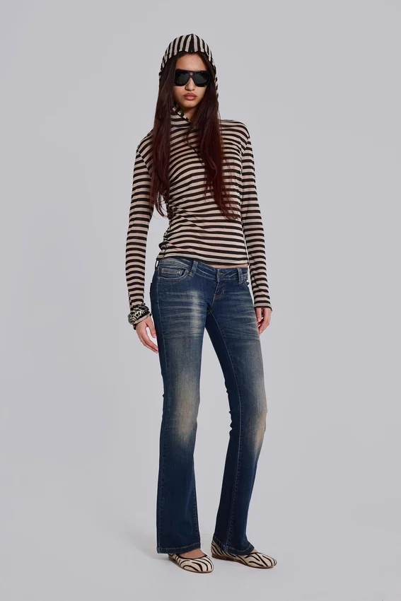 Sweat à capuche Stripe Mist