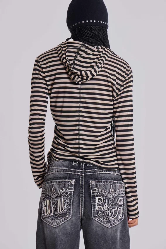 Sweat à capuche Stripe Mist