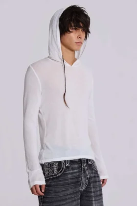 Sweat à capuche « White Marl Mist »