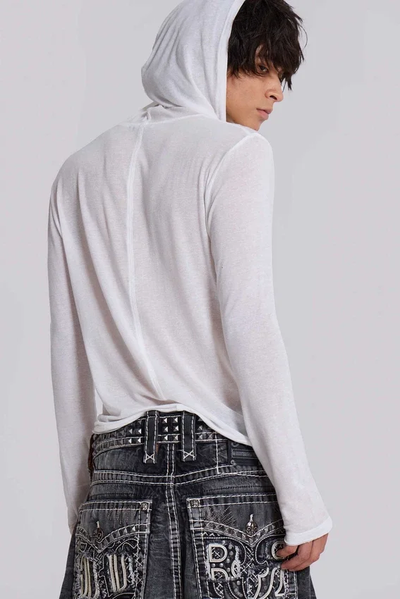Sweat à capuche « White Marl Mist »