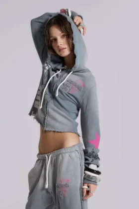 Sweat à capuche zippé « Cleo Graphic »