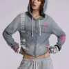 Sweat à capuche zippé « Cleo Graphic »