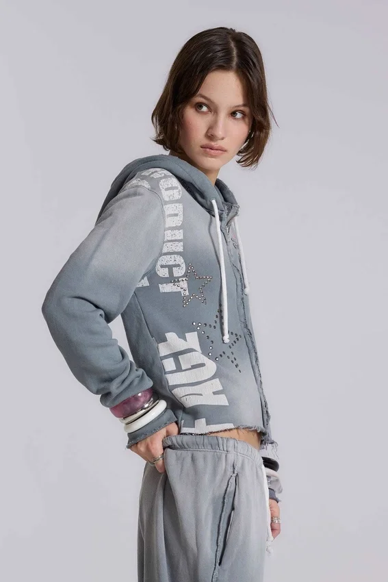 Sweat à capuche zippé « Cleo Graphic »