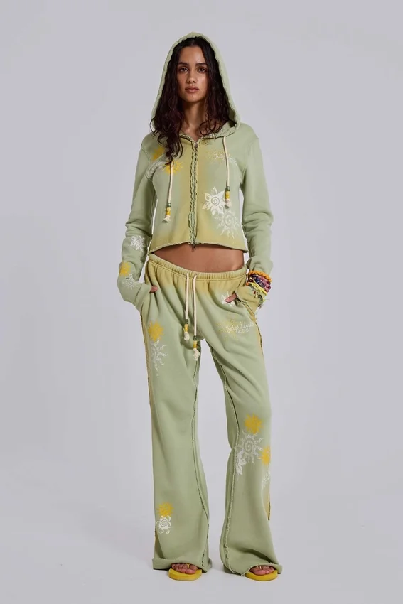 Pantalon de jogging ample à coupe bootcut Cleo Sunfade