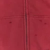 Sweat à capuche zippé doublé en tissu gaufré, délavé « Red Sun »