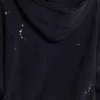 Sweat à capuche zippé noir délavé « Sun Faded » avec doublure en tissu gaufré