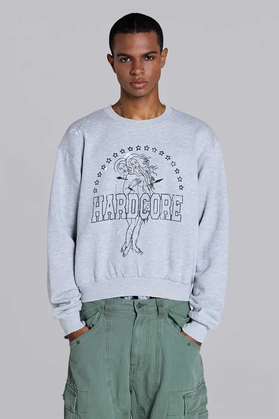 Sweat à col rond « Hardcore »