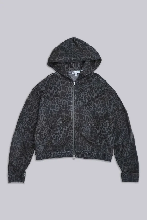 Sweat Monster Hoodie léopard anthracite