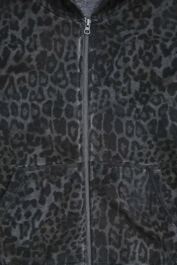 Sweat Monster Hoodie léopard anthracite