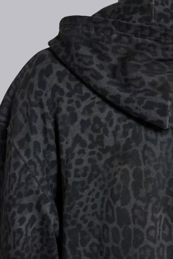 Sweat Monster Hoodie léopard anthracite