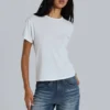 T-shirt blanc en slub