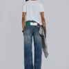 T-shirt blanc en slub