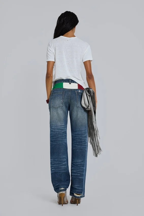 T-shirt blanc en slub
