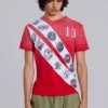 T-shirt à col en V « Crest »