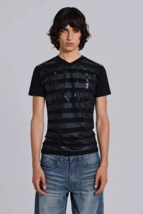 T-shirt à col en V « Winner »