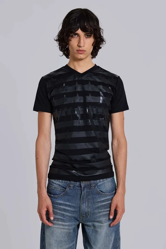 T-shirt à col en V « Winner »