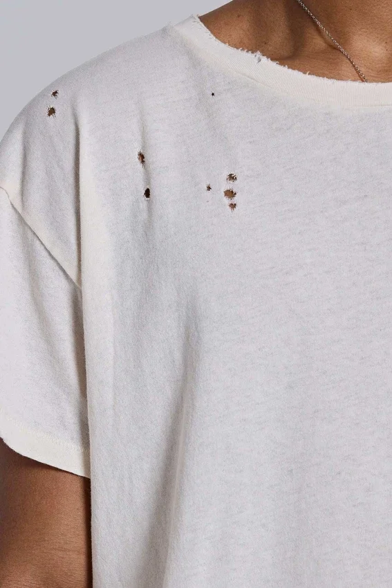 T-shirt court blanc « Moth »