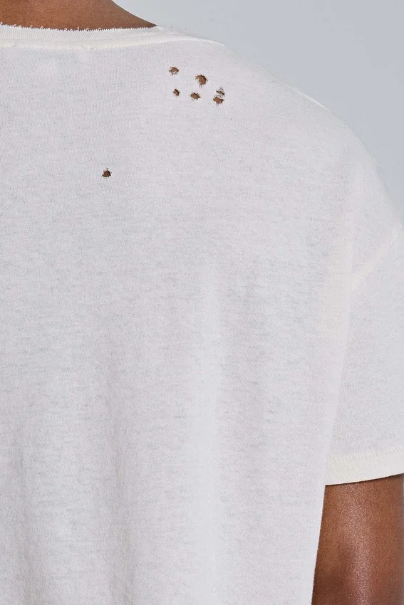 T-shirt court blanc « Moth »