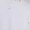 T-shirt court blanc à motif gravé