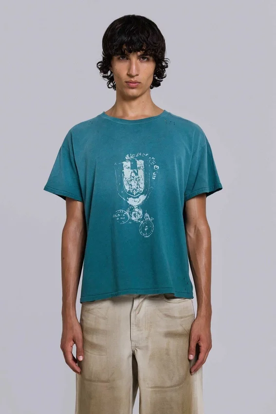 T-shirt court à emblème