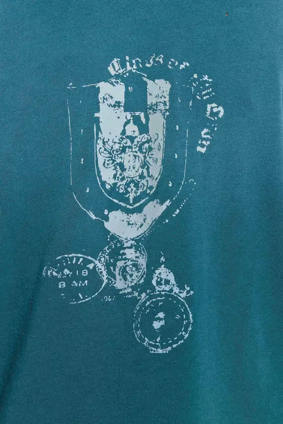 T-shirt court à emblème