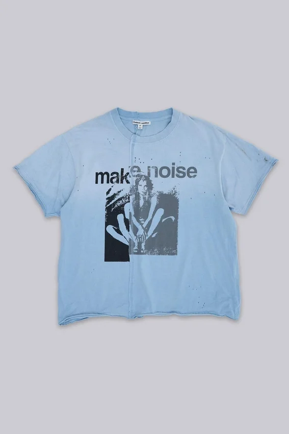 T-shirt court à empiècements « Make Noise »