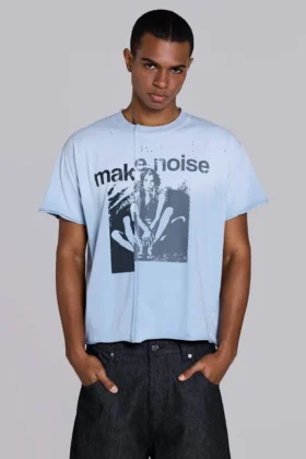 T-shirt court à empiècements « Make Noise »