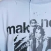 T-shirt court à empiècements « Make Noise »