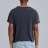 T-shirt court « Moth » noir délavé